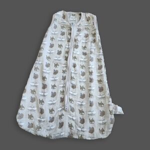 Tan Forest Animal Muslin Sleep Sack, Kid's O/S